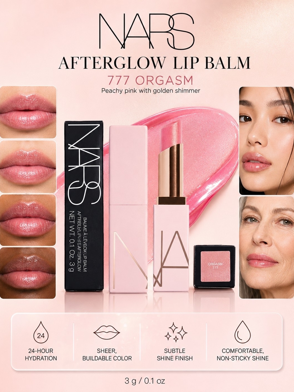 NARS Afterglow Lip Balm – 777 Orgasm